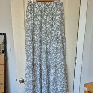 Floral Green Skirt